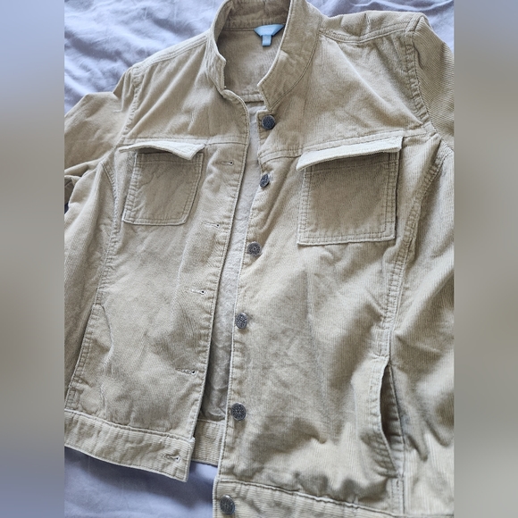 Vintage Cropped Denver Hayes Corduroy Jacket (XL, Tan) - Picture 2 of 6